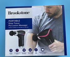 Brookstone Portable Deep Tissue Percussion Massager 8 Heads