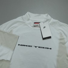 Nike Tech Dri-FIT SS Base Layer Top Men's Size L Tight Fit IB1522 100 White
