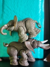 2 Vintage 1995 Fisher-Price Animal Family Posable Elephant Figure Toy...