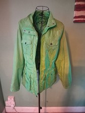 Ladies Green M&S Spring /Summer Lightweight Showerproof Jacket Size M (12 - 14)