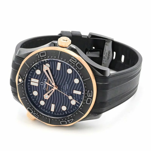 Omega Seamaster Diver 300M 210.62.44.20.01.001 Ceramic Rubber 43.5mm #CSW064 - Foto 4 di 5