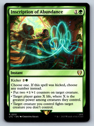 Inscription of Abundance - 251/597 - Commander: The Lord of the Rings: Tales of Middle-Earth