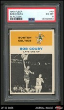 1961 Fleer #49 Bob Cousy In Action Celtics HOF Holy Cross PSA 6 - EX/MT