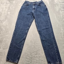 Vintage Lee Womens 28x30 High Waisted Mom Jeans Medium Wash Tapered Leg