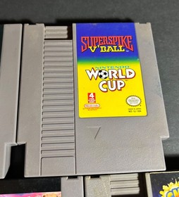 Vtg 1980s NES Nintendo SUPER CONTRA WORLD CUP RBI BASEBALL Org Game LOT of 7