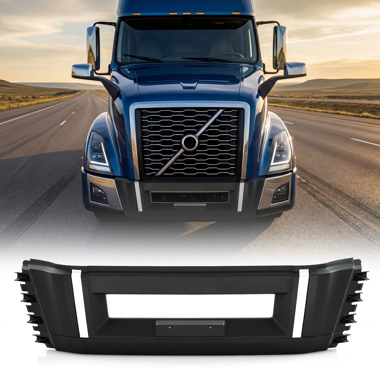 Center Front Bumper Replacement for 2018-2024 Volvo VNL Trucks 82750060