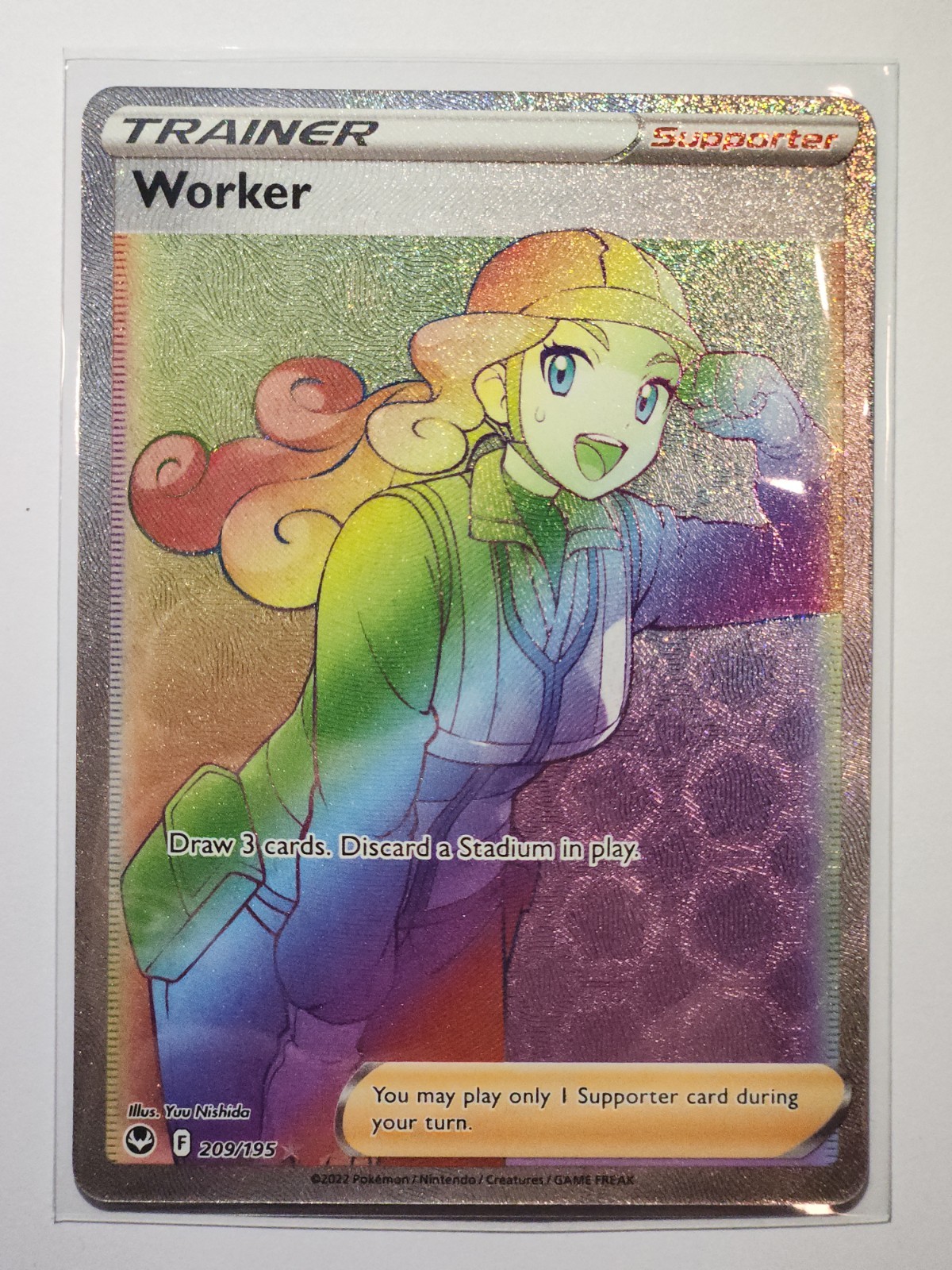 Worker (Secret): Silver Tempest #209/195 Pokemon TCG NM