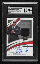 2022 Panini Immaculate WWE Memorabilia 65/99 Bobby Lashley SGC 9 MINT Auto 06bg