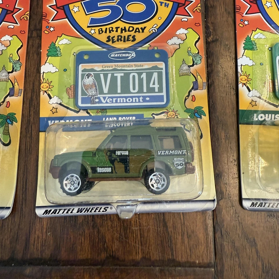 Vintage Matchbox Across America 50th Lot 3 Sealed Corvette Land Rover Air Boat - Image 3 of 4