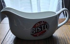 Bisto white ceramic gravy jug/boat with Aah! Bisto logo