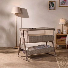 Tutti Bambini Cozee Sense Bedside Crib - Soft Walnut / Cocoa