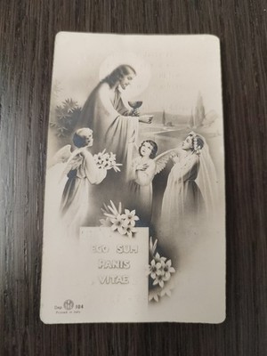 First Communion, Holy Card, MLF Dep. 104, Francesca Razzanelli, Pallavicino, 1953