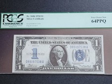 1934 $1 Silver Certificate Fr. 1606 Funnyback - PCGS 64PPQ Choice New