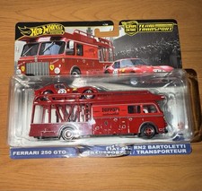 Hot Wheels Team Transport Ferrari 250 GTO Red  Fiat 642 RN2 Bartoletti 83