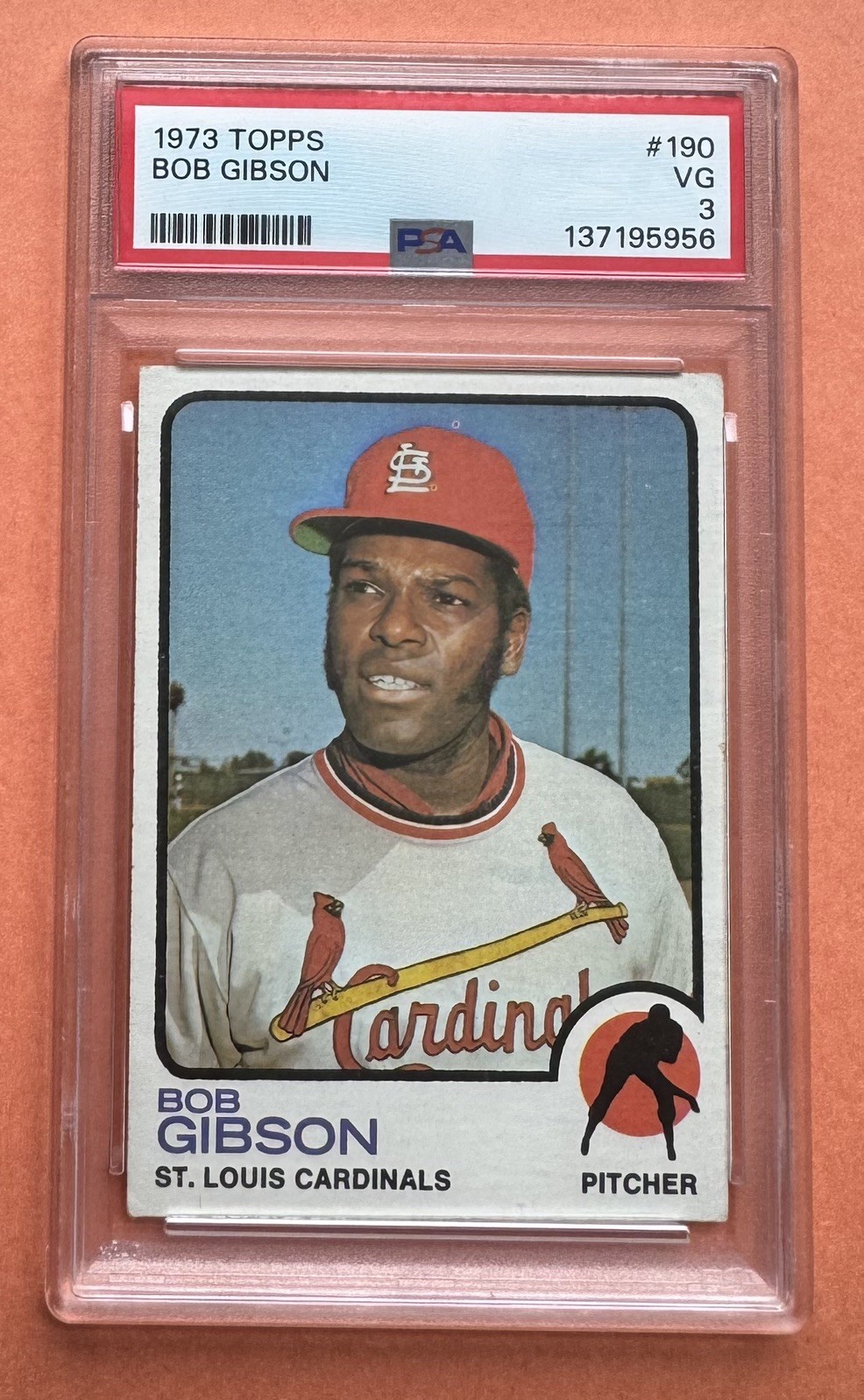 1973 Topps Bob Gibson #190 Cardinals PSA 3 *SLEEVA*