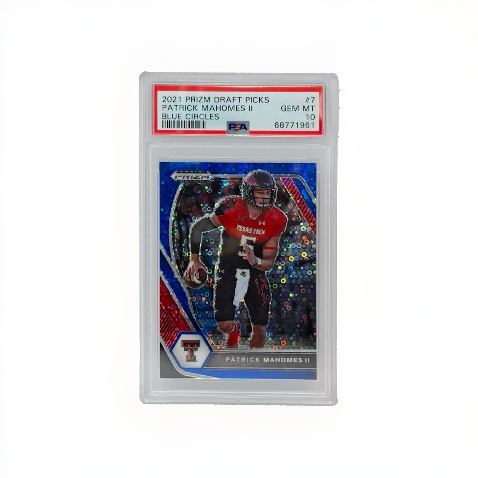 2021 Prizm Draft Picks Patrick Mahomes II Blue Circles