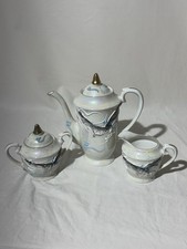 1930-50 Japanese Lucky Moriage Dragonware Lusterware Tea Set 3pc Made in Japan