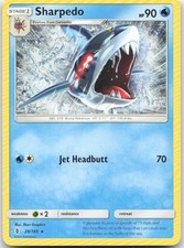 Sharpedo 28/145 Rare Guardians Rising Pokemon Moderately Played