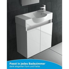 Alpenberger Badmöbelset Keramik Waschbecken mit Unterschrank Vormont. Gäste-WC