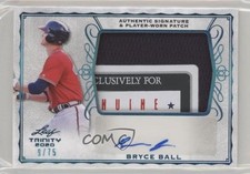 2020 Leaf Trinity Patch Auto Platinum 9/75 Bryce Ball #PA-BB3 Patch Auto 00em