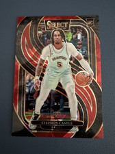 2024-25 Panini Select Stephon Castle #175 Rookie Prizm Red Cracked Ice  Spurs