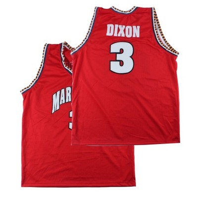 Retro Rare Dixon #3 Basketball Jersey White Red Stitched Collection Framed Gifts