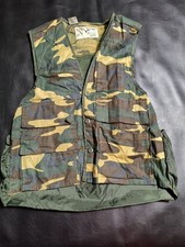 Duck Bay Woodland Camo Hunting Vest Vintage Men's M Game Pouch