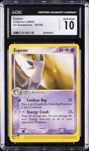 2003 POKEMON EX SANDSTORM #16 ESPEON CGC 10 GEM MINT