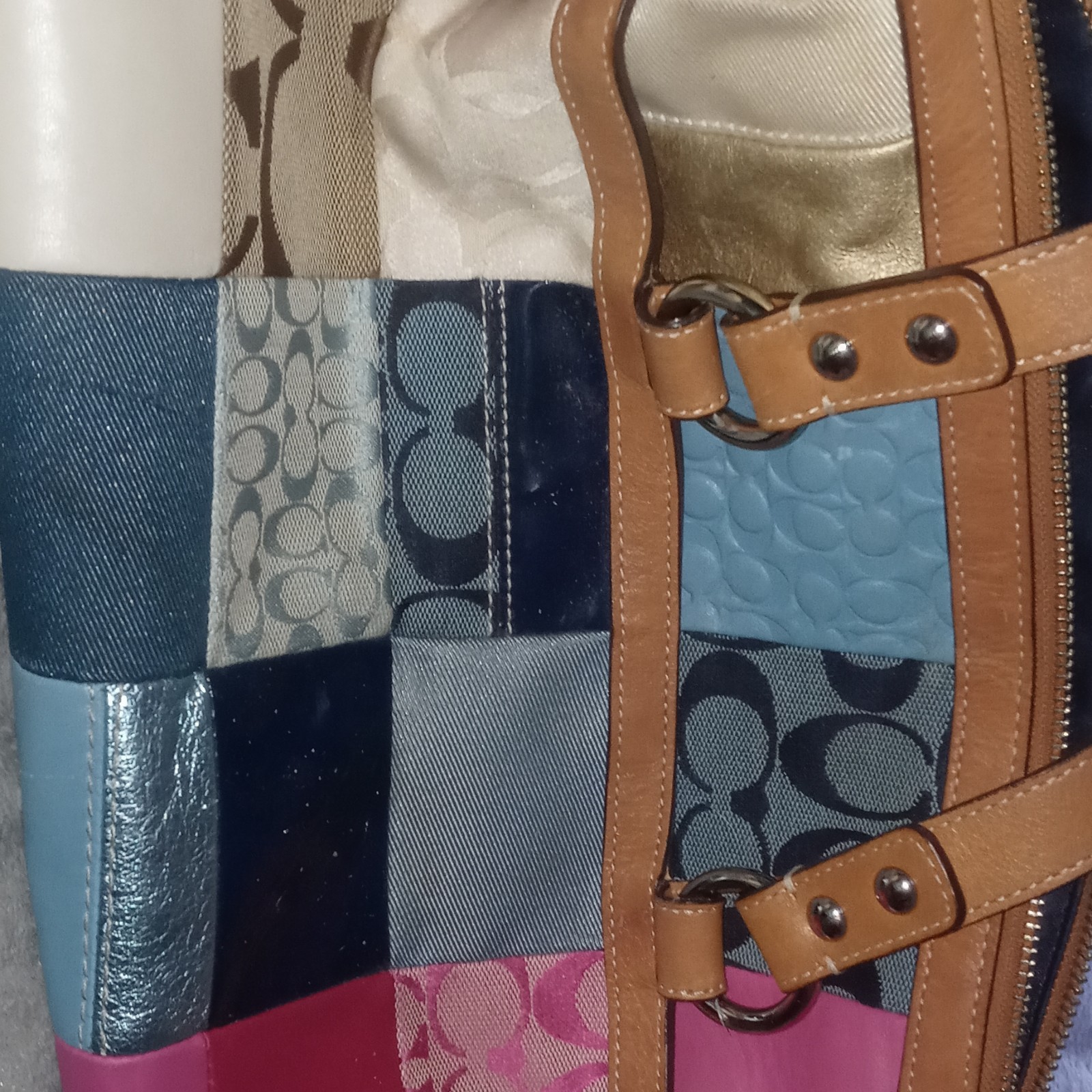 Coach Patchwork Multicolor Shoulder Bag - image 7