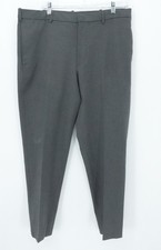 Uniqlo Pants Mens L Gray Stretch Tapered Slim Fit Office Commuter Travel Wear