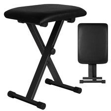 Piano Bench, Adjustable Keyboard Bench, X-Shaped Portable Piano Bench, Padded
