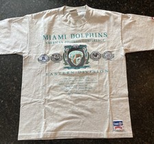 Vtg Nutmeg Miami Dolphins Heavy T-Shirt Mens L NFL Football USA