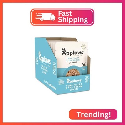 Applaws Tuna & Seabream in Broth Wet Cat Food 12-Pack 2.47 oz Pouches