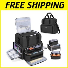 Large Tattoo Case with Removable Pouches, Black