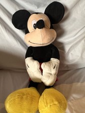 Plush Mickey Mouse Disneyland Walt Disney World Stuffed Toy 14" Vtg 1980s Micky