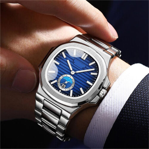 Men'S Watches Business Men'S Watches Quartz Steel Strap Watches Stylish Simple - Photo 1 sur 15