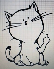 Cat Middle Paw Decal