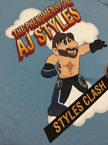 WWE AJ Styles Clash Phenomenal One P1 Shirt / Super Mario 2 inspiriert / MEDIUM - Bild 4 von 8