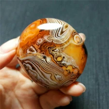 Natural Agate Sardonyx Banded Crystal Polished Stone Carnelian Collection 4-5CM
