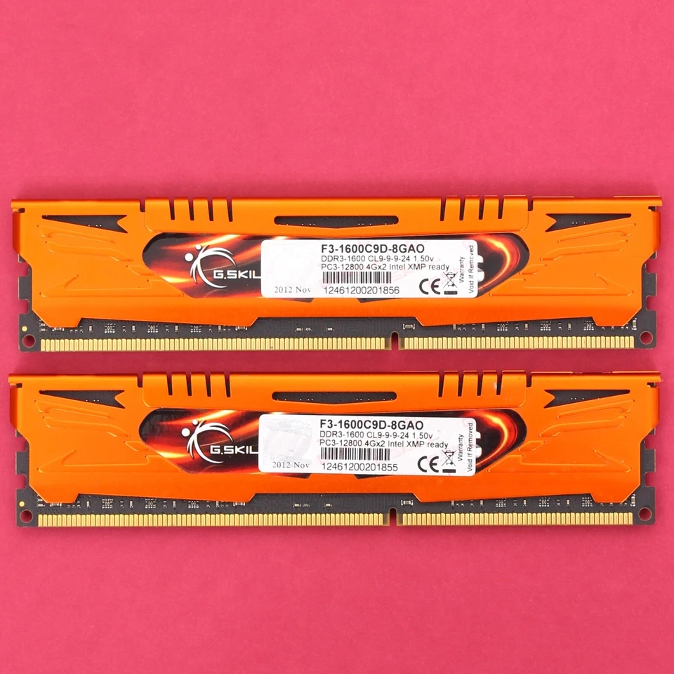 G.Skill ARES XMP 8GB (2x 4GB) DDR3 12800U 1600MHZ Desktop 240 Pin Memory RAM - Image 2 of 2