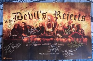 ROB ZOMBIE THE DEVIL'S REJECTS POSTER SIGNED BY 12 HAIG MOSELEY FOREE TREJO L@@K