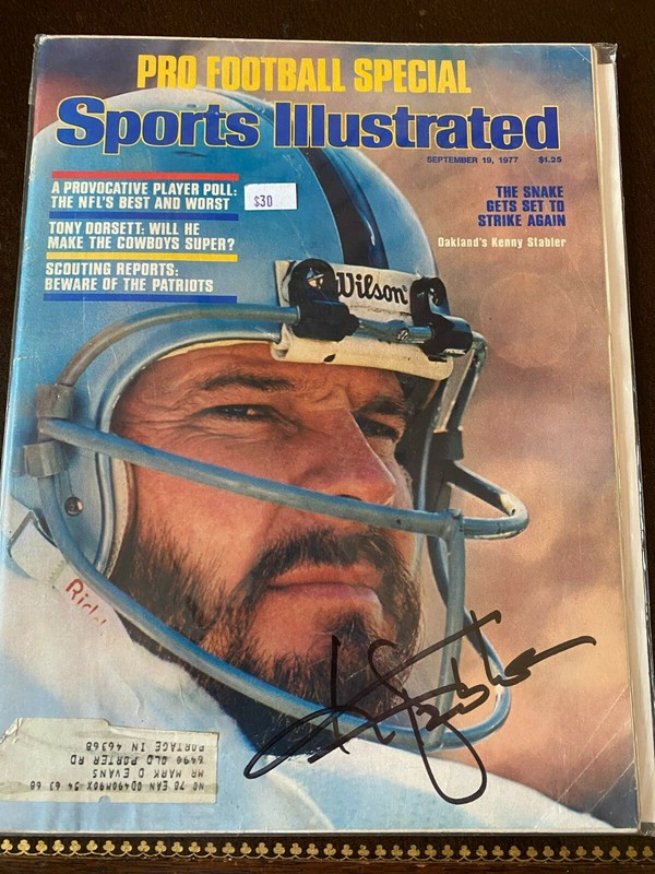 KENNY STABLER SIGNED SPORTS ILLUSTRATED PRO FOOTBALL SEPTEMBER 19, 1977