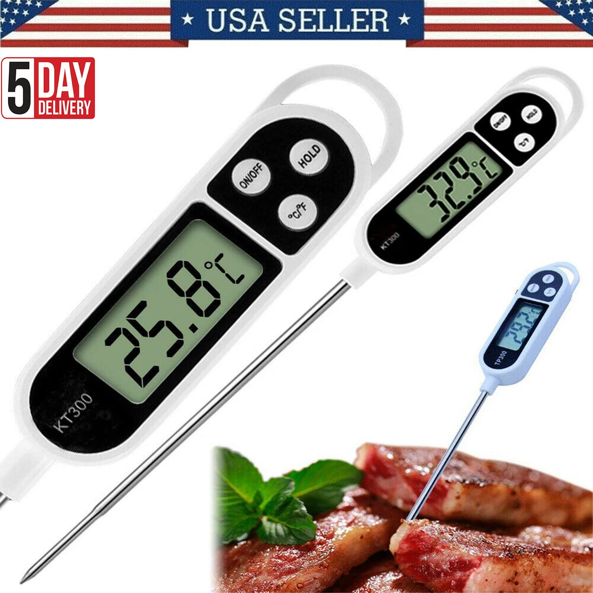 Digital Food Thermometer Kitchen BBQ Cooking Meat Temperature Measure Probe  Tool