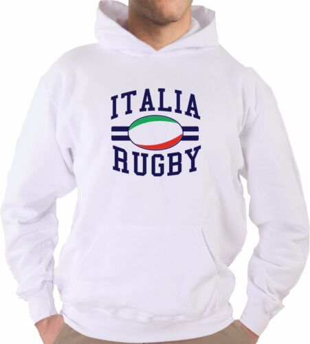 Felpa Cappuccio KJ1658 Italia Rugby Sei Nazioni Maglia Terzo Tempo Six Nations - Photo 1/1
