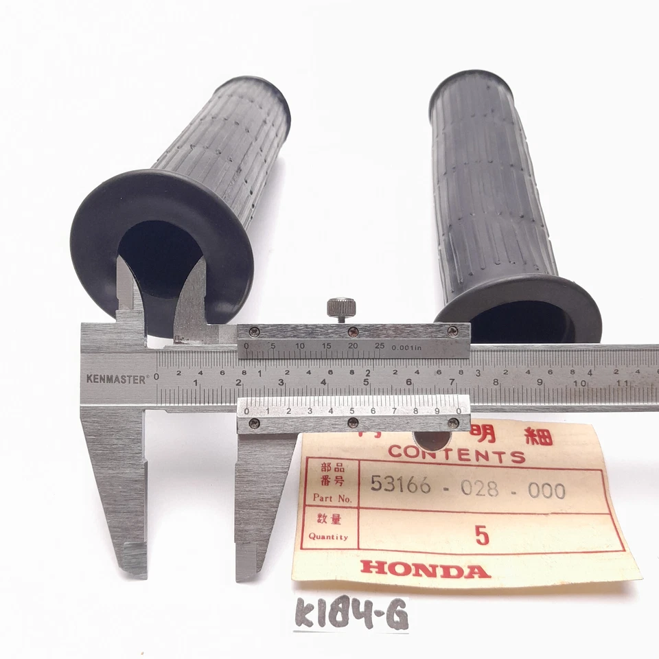 Rubber Grips Honda S90 S110 CT90 CB100 CB125 CL90 CL100 CL125 NOS 1Pair - Изображение 4 из 4