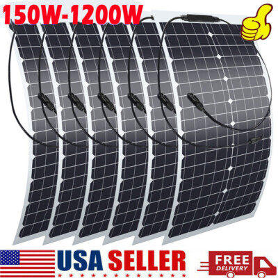 12V 900W Watt Mono Solar Panel Power RV Camping Home Boat Camp Off Grid 12BB New