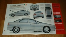 1999 Maserati Quattroporte Evo Spec Sheet Brochure Info Pamphlet