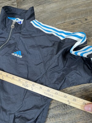 VINTAGE Adidas Tracksuit Mens Medium Blue White WarmUp Zip Pants