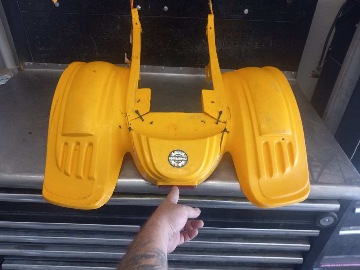 123K 2004 BOMBARDIER DS 50 DS50 REAR FENDER FENDERS BODY PLASTIC