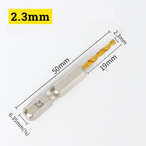 1.5-13mm Handhaben Bohrer Mit 1/4" Sechskantschaft Hss Spiralbohrer Bitaufnahme - Bild 12 von 40